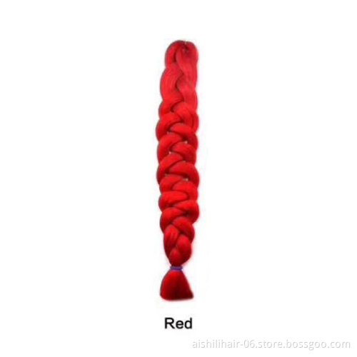 Low temperature synthetic fiber 165g 82 Inches Crochet Pre Stretched Braid Hair Extension Synthetic braid Hair  Wholesale